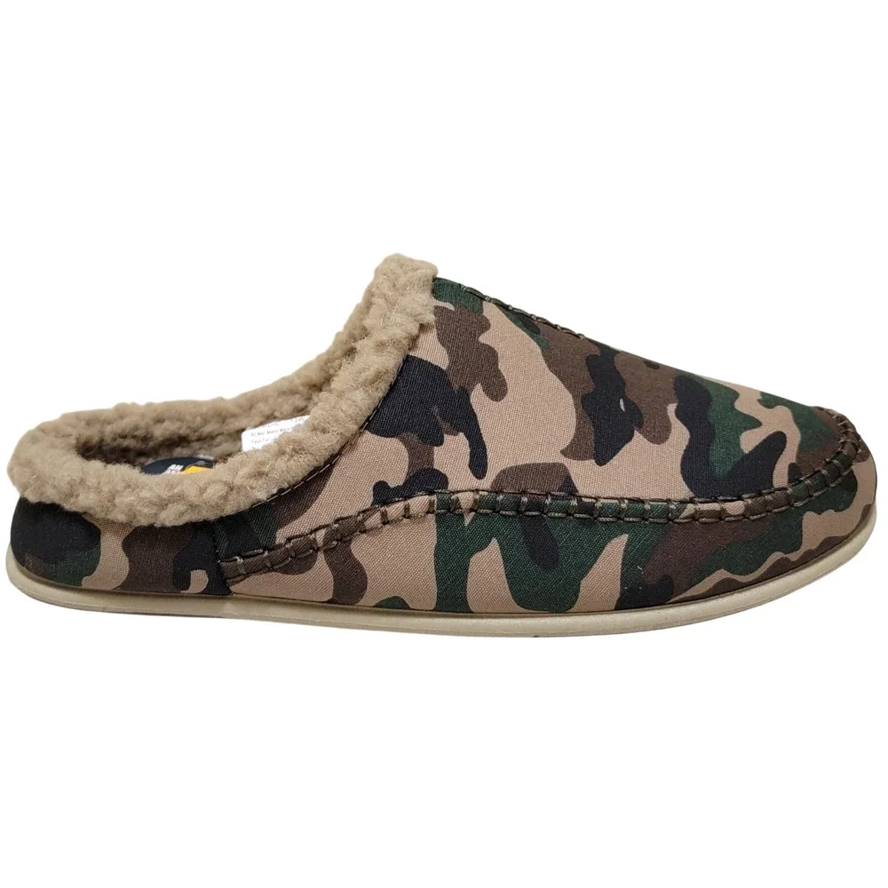 Deer Stags Men Nordic Supro Slip On Clog Slippers Size US 10M Green Camouflage